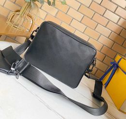 Embossing cross body bag 3 piece set in Luxury Designer Bags fashion grey black 2 Colours messenger bags handbag for menbagss