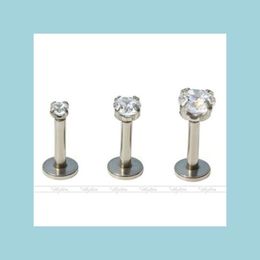 Stud Earrings For Women Bars Piercing Gem Ear Cartilage Stud Earring Drop Delivery Jewelry Dh9Sh
