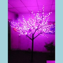 Garden Decorations 1 152Pcs Led Bbs Cherry Blossom Tree Light Christmas 2M/6 5Ft Height Waterproof Outdoor U Drop Delivery Home Gard Dhrec