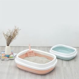 Other Cat Supplies Anti-Splash Dog Toilet Tray with Scoop Excrement Training Sand Litter Box Pet Bedpan 1 Set 221108