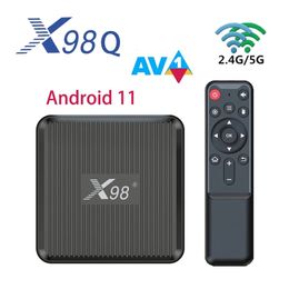 X98Q TV Box Android 11 Amlogic S905W2 2GB 16GB BT5.0 Support H.265 AV1 Wifi HDR 10 Youtube Media Player Set Top Box