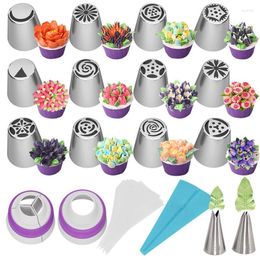 Baking Tools 15Pcs/set Xmas Icing Piping Stainless Steel Tips Pastry Russian Nozzles Confectionery Cake Cookie Decoration