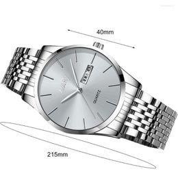 Wristwatches Trendy Quartz Wristwatch Round Dial Life Waterproof Wear Resistant Date Calendar