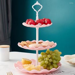 Bakeware Tools Detachable Cake Stand European Style 3 Tier Pastry Cupcake Fruit Plate Serving Dessert Holder Wedding Party Home Decor 2022