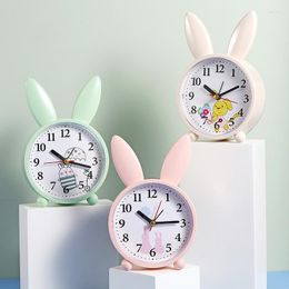 Table Clocks Cartoon Alarm Clock Bedroom Bedside Decoration Simple Mute Small Student Gift