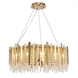 Chandeliers K9 Crystal Luxury LED Chandelier Lighting For Living Room Villa Hall Decoration Hanging Lamp Postmodern Designer