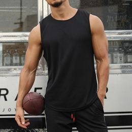 Men's Tank Tops Wear-resistant Men Vest Polyester Summer All-matched Fitness Top Breathable