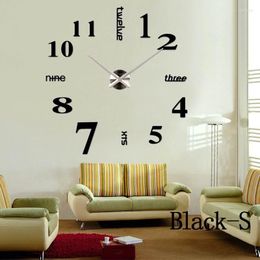 Wall Clocks Home Decoration Quartz Big Clock Modern Design 3D DIY Large Decorative Watch Unique Gift