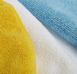 Microfiber Cleaning Cloth Wear Reusable and Washable 24 Pack 12 x 16 Inch Blue White and Yellow299M