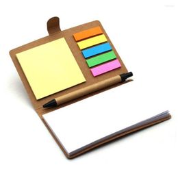 Multi-function Sticky Notes Flag Set Kraft Paper Notebook Personalised Notepads With Pens