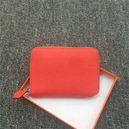 Design Purse Cow leather short wallet women's mouth Togo chain hand bag large capacity simple fashion multi card