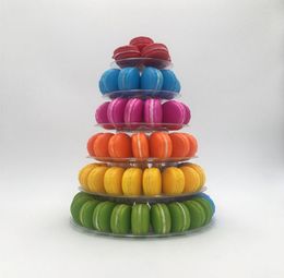 Bakeware Tools 6 Tiers Macaron Tower Macaroon Display Cake Stand Decorating Supplies Baby Shower Birthday Party Wedding Decoration