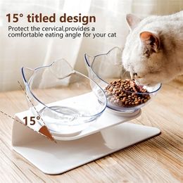 Cat Bowls Feeders Non-Slip Double Dog With Stand Pet Feeding Water For s Food Dogs Feeder Product Supplies 221109