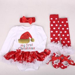 Newborn Clothes for Baby Christmas Dress Infant Lace 1st Birthday Party Princess Dress Halloween Babies Rompers Set 0-24 Months