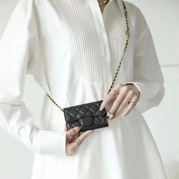 Designer clássico Crossbody Caviar bolsas bolsas embreagem Lady preto de couro real bolsa de moedas de couro de couro