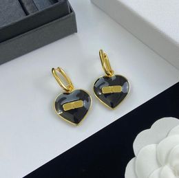 Fashion Alphabet Heart Dangle Hoop Earring Women Luxury Jewellery Earrings Eardrop Party Bijoux Wedding Lovers Gift