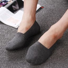 Men's Socks 5 Pairs Men Summer Breathable No Show Sport Running Invisible Anti Slip Silicone Solid Color Unisex