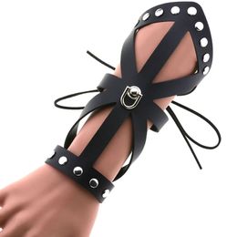 Punk Studded Bracelet Black Leather Wristband Cycling Wrist Guard Men Women Goth Jewelry Gothic Emo Accessories