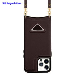 Luxury Designer Wallet Cases for iPhone 11 12 13 14 Women Men Fashion Leather Case with Card Holder Drop-Proof Shock-Proof and All-Round Protection Vintage Design Cover