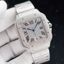 Armbanduhren Armbanduhr Diamanten Herrenuhr Automatische Mechanische Uhr 40mm Mit Diamantbesetztem Stahlarmband VVS1 GIA Armbanduhr Mode BusinsYTS2P3DG