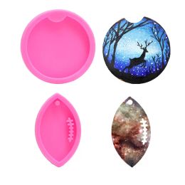 100pcs New hot Shiny Football Keychains Silicone Resin Mould Keychain Pendant Mould DIY Coaster