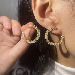 Hoop Earrings Classic Geometric Shaped Zircon Stone Silver Colour Dangle Earring Party Birthday Year Jewellery Gifts Wholesale