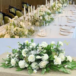 Decorative Flowers 80cm Wedding Decoration Artificial Flower Row Forest Arch Background Wall Road Lead Home Table