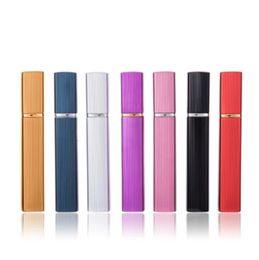 300pcs Metal Case Glass Tank 12ml Perfume Bottle Aluminum Nozzle Spray Refillable Cosmetic Glass Container