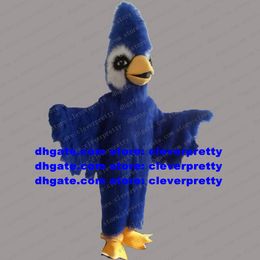 Long Fur Mascot Costume Blue Jay Bird Cyanocitta cristata Eagle Hawk Adult Character New Products Business Ceremony zx31