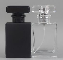 100pcs 30ML Fashion Portable Transparent Glass Perfume Bottle With Aluminum Atomizer Empty Cosmetic Case For Travel