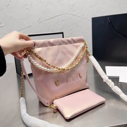 Taschen Designer Totes Tasche Frauen Handtasche Klassische Luxusmarke Nachahmung Muster Einfarbig Große Kapazität Umhängetasche Leder Kette Perle Mode Brieftasche 2023