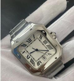 2022 Watch Men Square 40mm Stainless Steel Mechanical Watches Case and Bracelet Fashion Mens Watchs Male Wristwatch