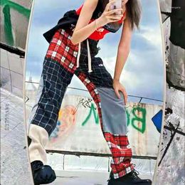 Frauenhose Hip Hop Korea Style Casual Spring Fashion Chic Patchwork Lange Frauen Splei￟ Pant Dancer Street Sy351