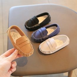 Sneakers Children Shoes Boys Moccasins Kids Loafer Spring Summer Moccasin Girls Casual Toddler Baby PU Leather F02243 221109