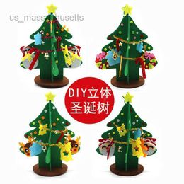Christmas Toy Diy Christmas tree Children's creative non-woven handmade material package felt three-dimensional Christmas tree decoration L221110