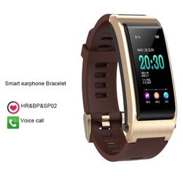 2022 Color screen intelligent call Smart Wristbands earphone smart bracelet Touch screen Step counting heart rate exercise headset Smart band