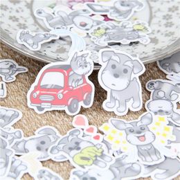 Gift Wrap 40 Pcs/lot Cute Grey Puppy Daily Sticker Decal For Phone Car Case Waterproof Laptop Diary Backpack Kids Toy Stickers