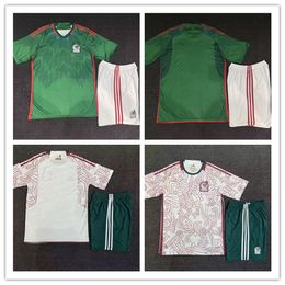 2022 Soccer Kids Uniform Jerseys With Shorts Youth SETS Custom Home Size S-XXL Home Green Away White Colour