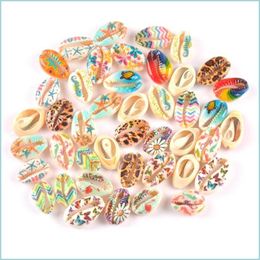 Acrylic Plastic Lucite New Cartoon Shell Shape Acrylic Bead With Hole Cute Conch Pattern Loose Spacer Beads For Jewelry Making Diy Dhoiu