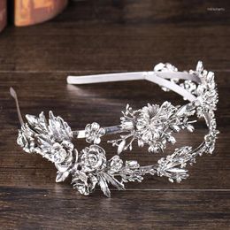 Headpieces Wedding Dress Accessories Flower Crown Headband Silver Double Row Bride Bridal Jewelry Headdress