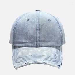 Ball Caps 2022 Vintage Washed Cotton Baseball Cap Fashion Hole Designer Sun Hats For Women Girl Spring Autumn Snapback Hat