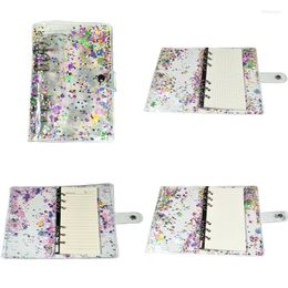 Glitter Sequins Loose Leaf Binder Notebook Cover Stationery School Office M17F