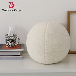 CushionDecorative Pillow Bubble Kiss Nordic Ball Shaped Solid Color Stuffed Plush for Sofa Seat Decorative Cushion Soft Office Waist Rest 221109