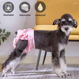 Dog Apparel Leak Proof Menstrual Pants For Dogs Washable Fabric Lining Cotton Pet Panties Bitch Clothes Golden Retriever Labrador Shorts