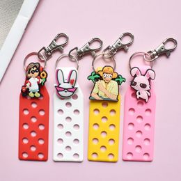 Bad Bunny PVC Doll Keychain Straps Pendant Cartoon DIY Jewelry Gift Key Chain Soft Glue
