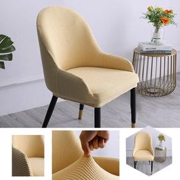 Chair Covers Plaid Elastic Office Dining Cover Solid Colour Household Banquet Stool Modern Protect