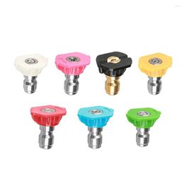 Car Washer 7pcs Pressure Lance Spray Nozzles 5000PSI Tip Cleaning Tool 7 Colour High Speed Rotation Increases Clean Zone