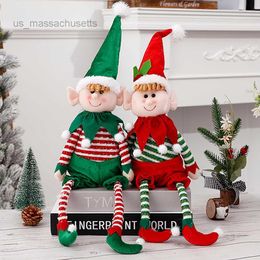 Christmas Toy Big Size Christmas Plush Leg Elf Doll Ornaments Boys and Girls Elf Toy Dolls New Year Home Decorations Christmas Tree Ornaments L221110