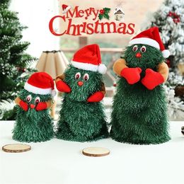 Plush Dolls Funny 360 Degree Rotation Christmas Tree Electric Toys Dancing Singing Kids Xmas Gift for Children 221109