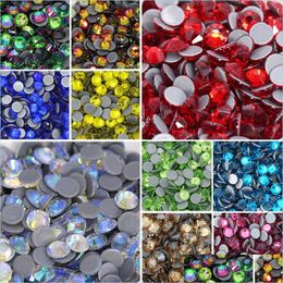 Rhinestones 4Mm Quality Rhinestones Strass Fix For Clothes Jewellery Flatback Gems Iron On Fix Glitter Glass Stone Nail Art Drop Delive Dhzbq